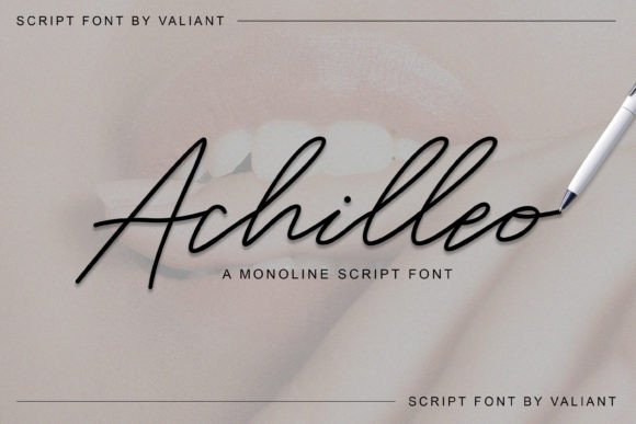 Achilleo Typeface: Elegant Script for Digital Branding