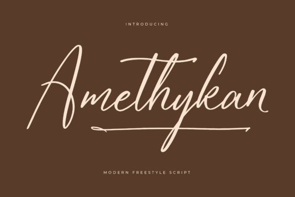 Amethykan: Elevating Editorial Design with Elegant Script Typography