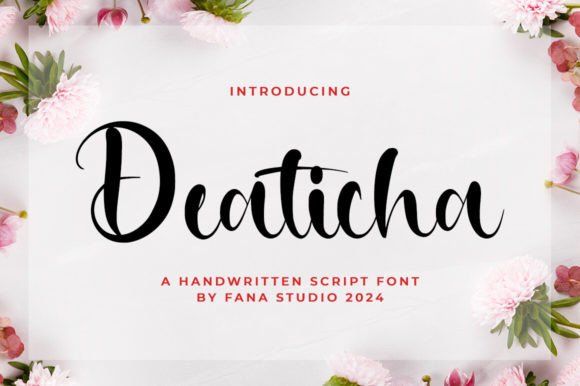Deaticha: A Script Font for Editorial Design and Brand Identity