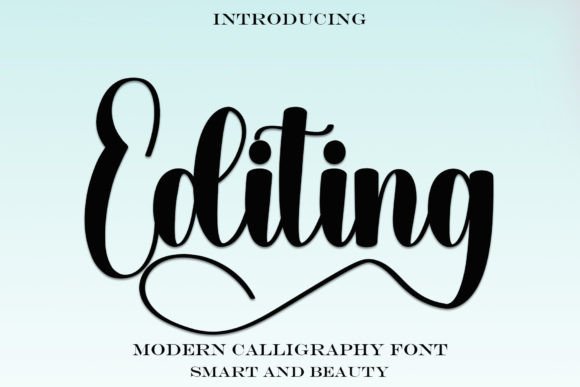 Editing: A Handwritten Typeface for Boutique Branding