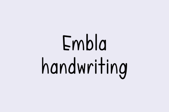 Embla Handwritten Font: A Whimsical Typeface for Crafters and Makers