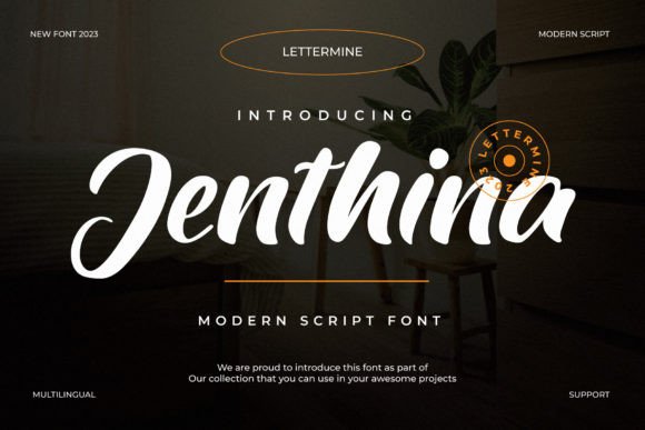 Jenthina: The Elegant Script Font for Polished Brand Identity
