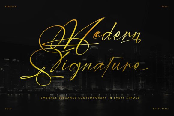 Modern Signature: A Handwritten Font for Elegant Branding