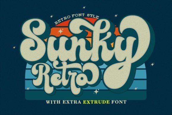 Sunky Retro: A Bold Script Font for Editorial Design