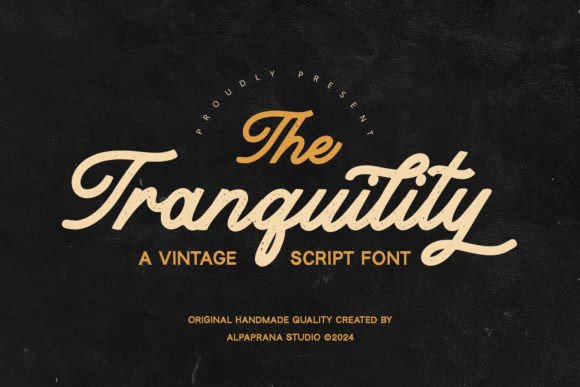 Tranquility: A Vintage Script Font for Editorial Warmth